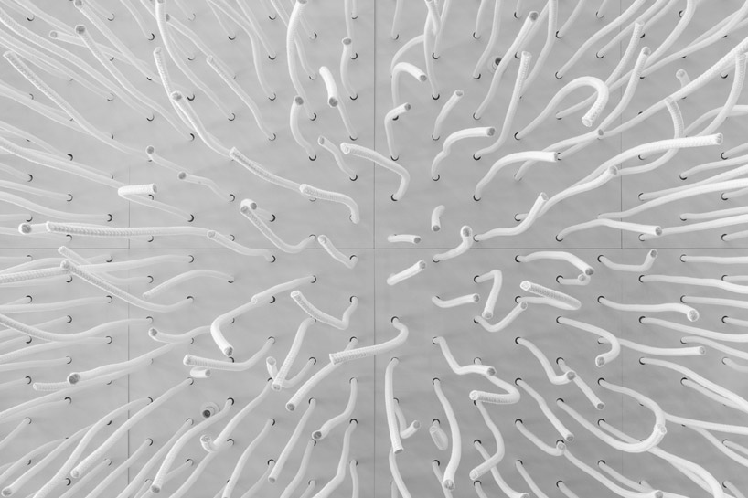 quentin de coster lianes l'air du temps restaurant polyester rope belgium designboom