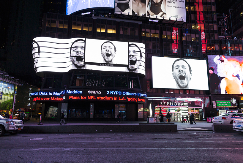 sebastian errazuriz yawning times square designboom