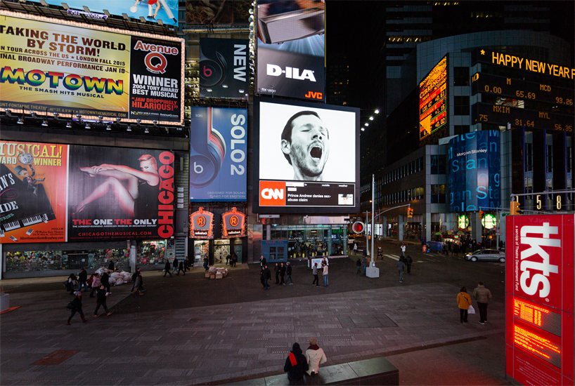 sebastian errazuriz yawning times square designboom