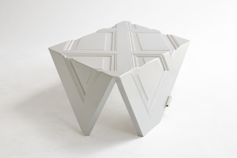yoraco gonzález distorts the common door with origami folding