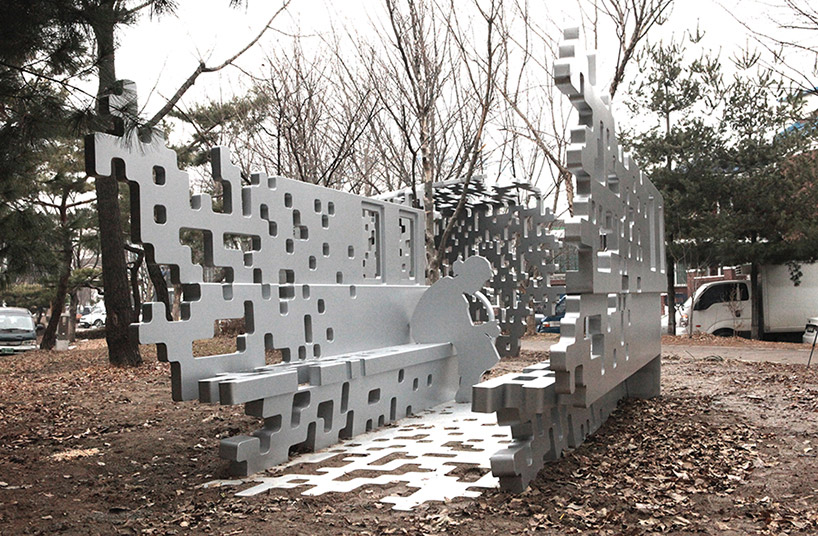 yong ju lee melting train dispersion sculpture korea designboom