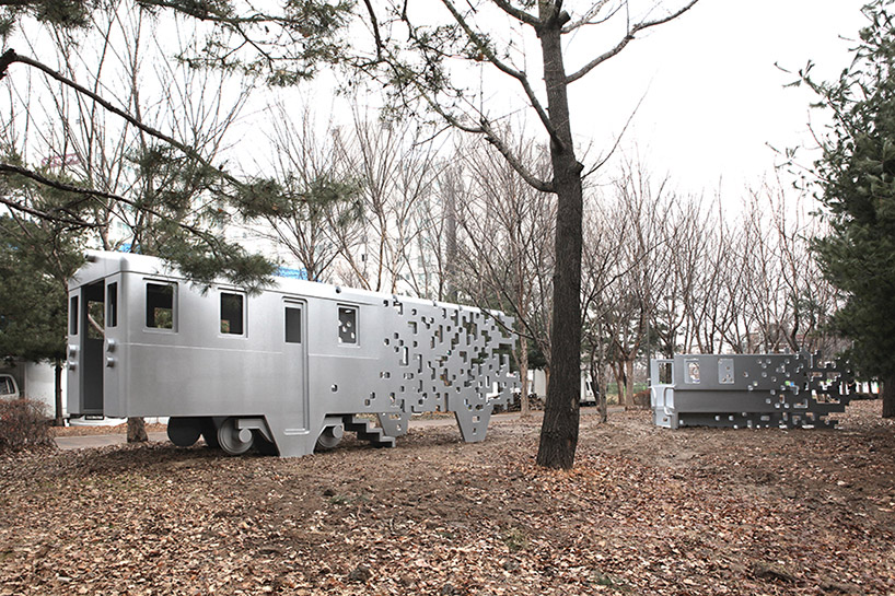 yong ju lee melting train dispersion sculpture korea designboom