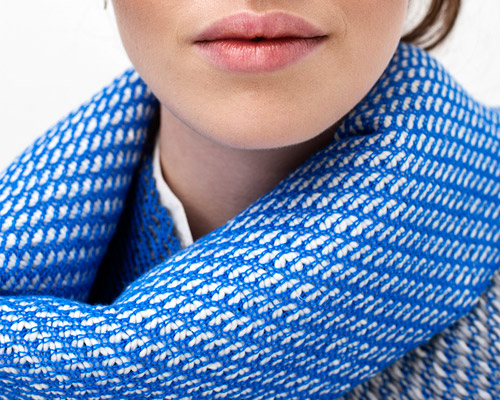 winter in holland collection weaves intricate gradients of wool + cotton