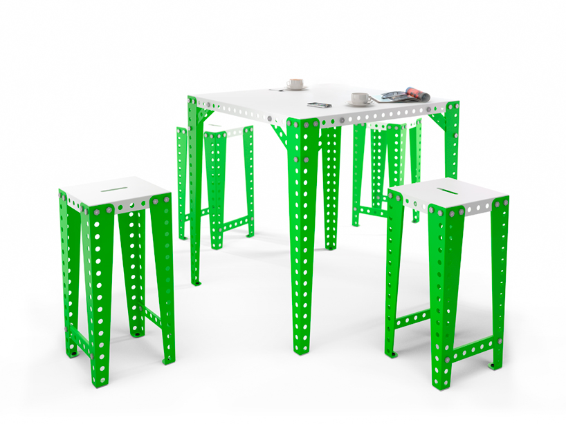 meccano home metal modules evolving furniture designboom 