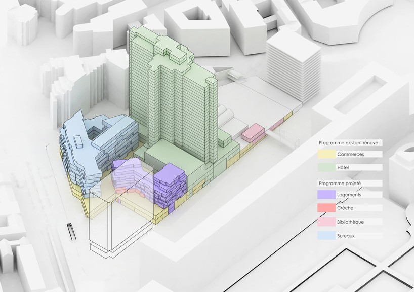 mvrdv vandamme nord superblock montparnasse paris designboom