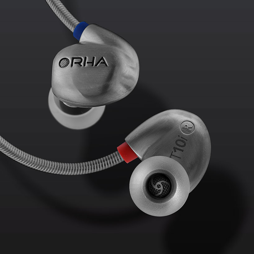 RHA T10i metal injection molded headphones with modular tuning filters
