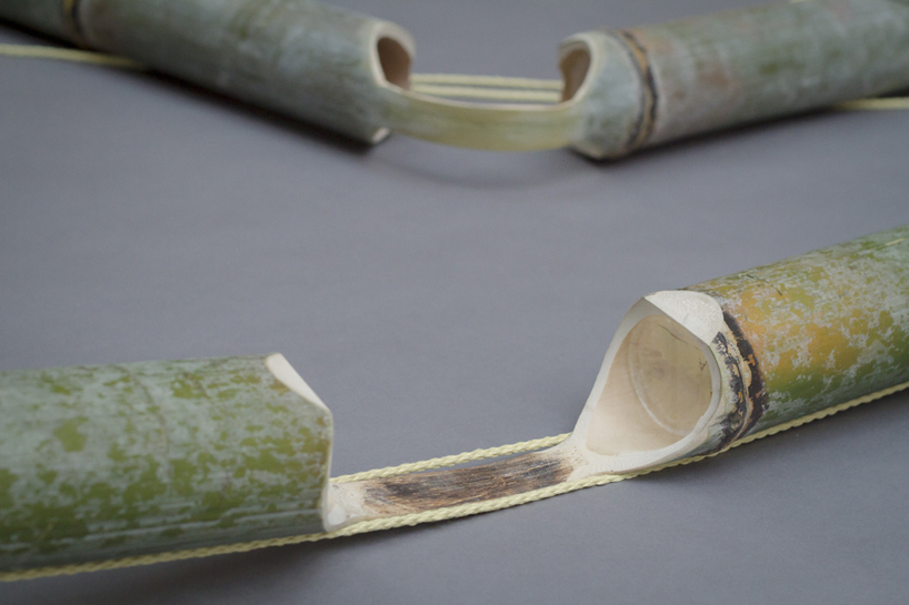 stefan diez soba bamboo bench japan creative designboom 