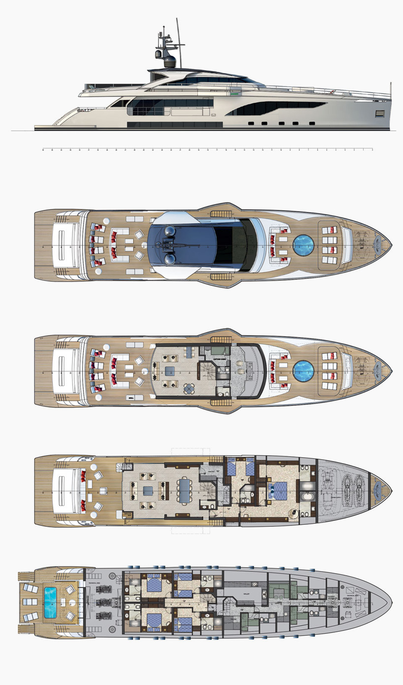 wider 125 superyacht unveiled at yacht & brokerage show in ... luxury yacht diagram 