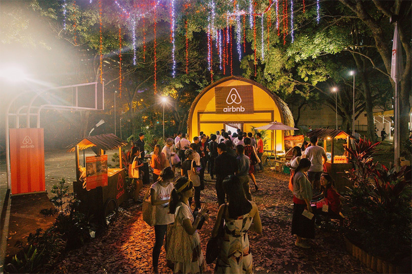 airbnb singaplural 2015 hut projection tour singapore design week designboom