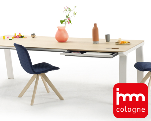 ineke hans enables flexible living with thin top drawer table for arco