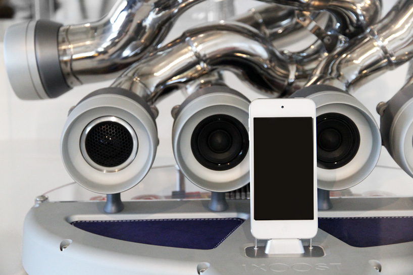ixoost sound systems are crafted from the exhaust pipes of supercars