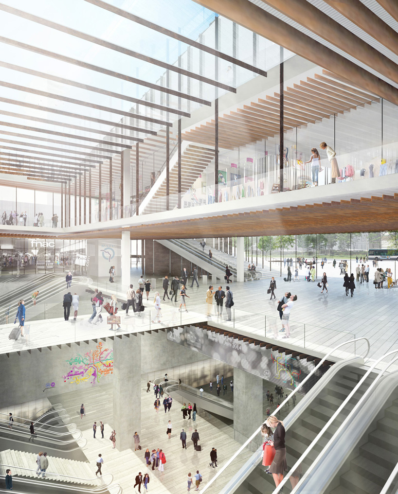kengo kuma saint-denis pleyel emblematic train station paris france designboom