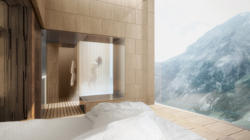 morphosis thom mayne 7132 hotel therme vals skyscraper switzerland designboom