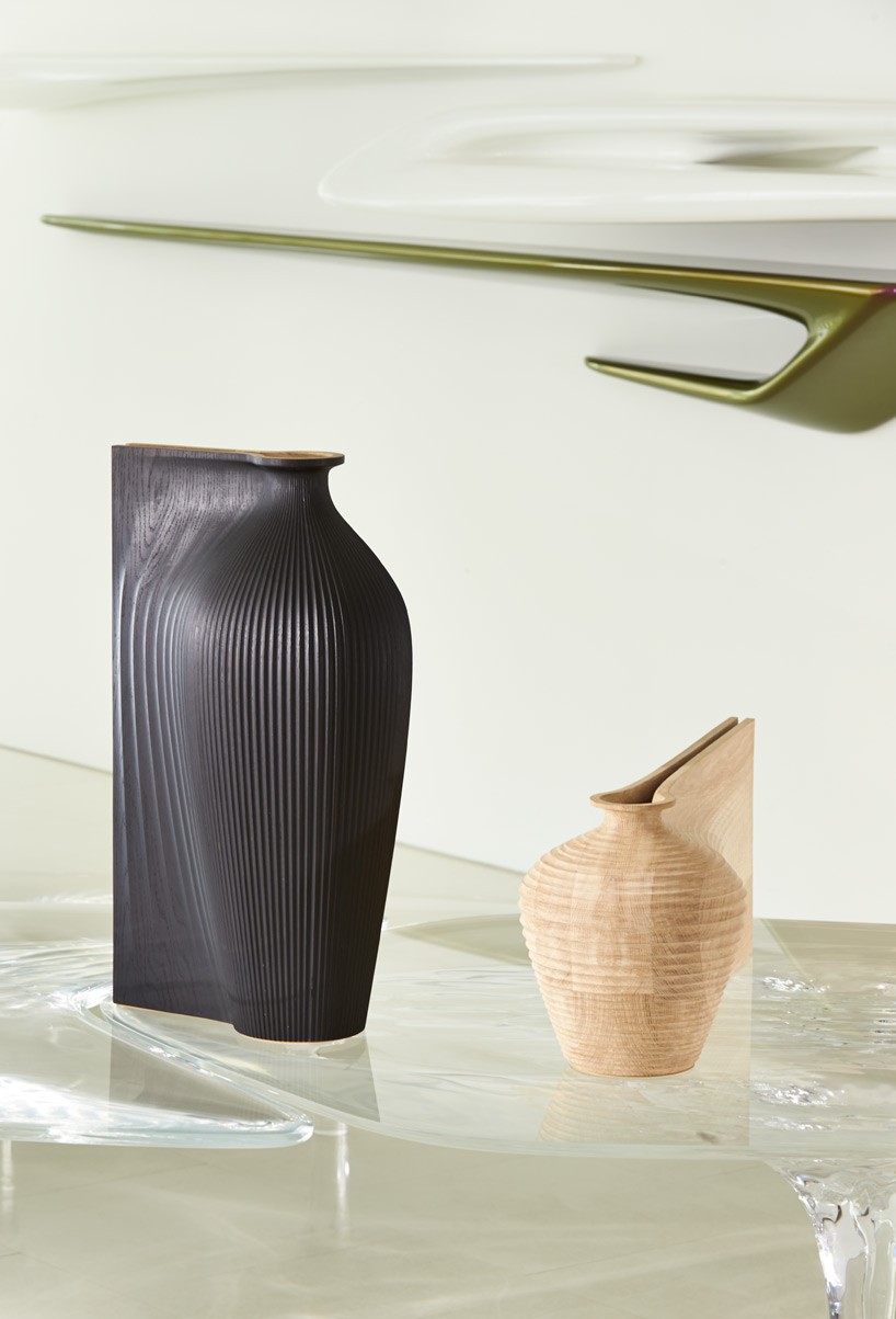zaha hadid and gareth neal fluid sculptural vessels designboom