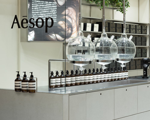 torafu architects sets tokyo's aesop store within a laboratory setting