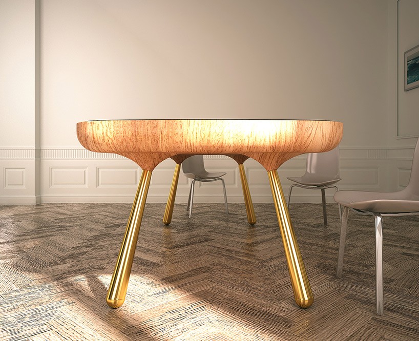 andré teoman kaleidoscope table designboom
