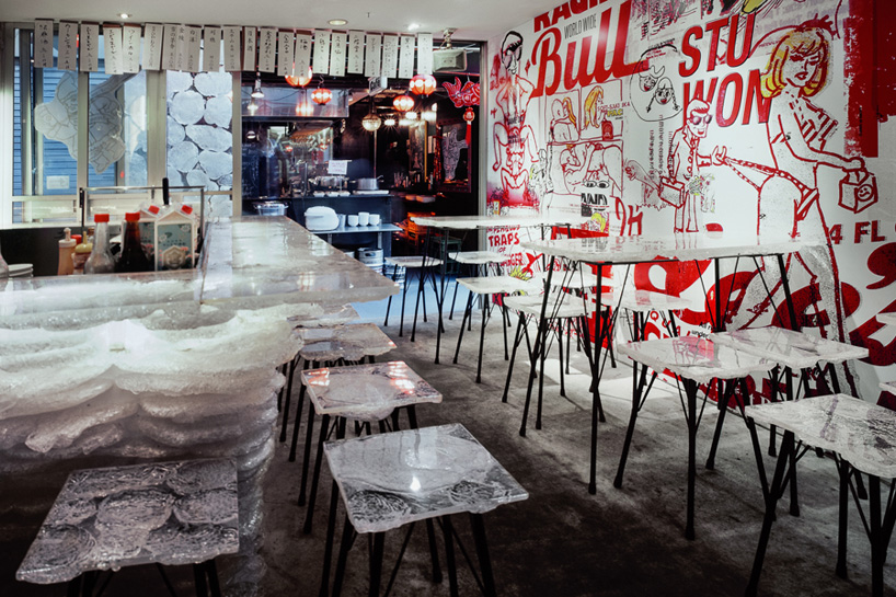 kengo kuma tetchan restaurant interior tokyo japan designboom