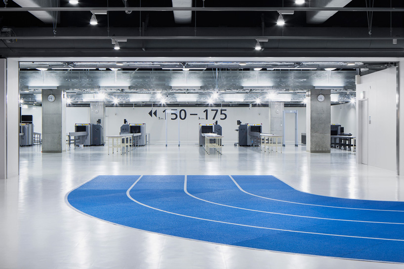 narita airport terminal 3 running track party muji nikken designboom