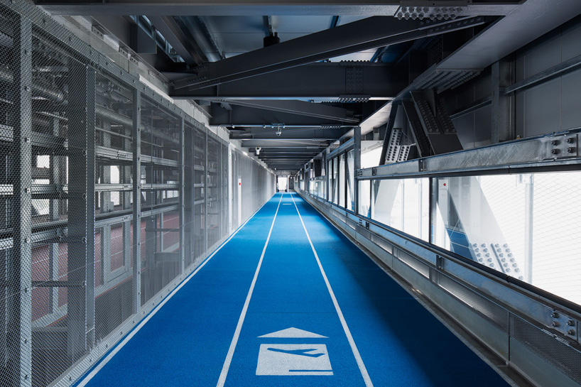 narita airport terminal 3 running track party muji nikken designboom