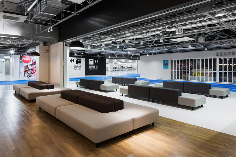 narita airport terminal 3 running track party muji nikken designboom