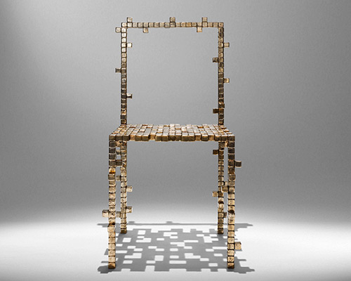 nucleo designs presenze cast bronze chair for nilufar