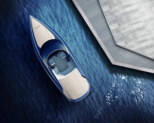 quintessence yachts collaborate with aston martin for AM37 powerboat