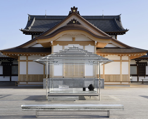 tokujin yoshioka sites kou-an glass tea house on kyoto mountaintop
