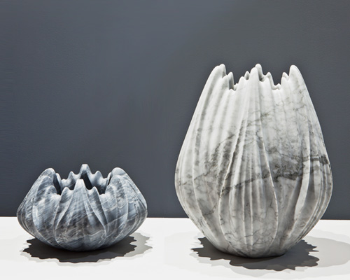 zaha hadid's marble citco collection presented at salone del mobile
