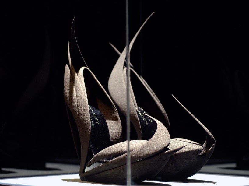 zaha hadid interview united nude re-inventing shoes  milan design week designboom
