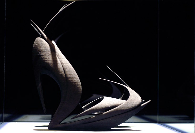zaha hadid interview united nude re-inventing shoes  milan design week designboom