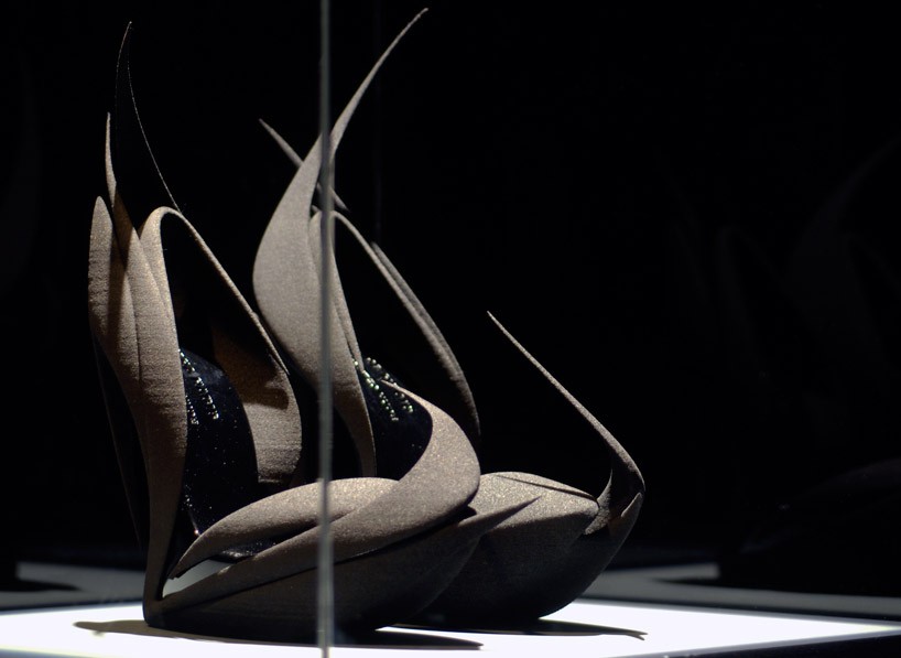 zaha hadid interview united nude re-inventing shoes  milan design week designboom
