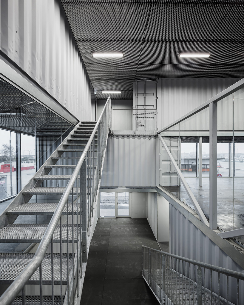 arcgency made to be moved shipping container office building copenhagen designboom