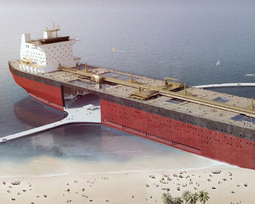 black gold project repurposes mega oil-tankers for land-based uses