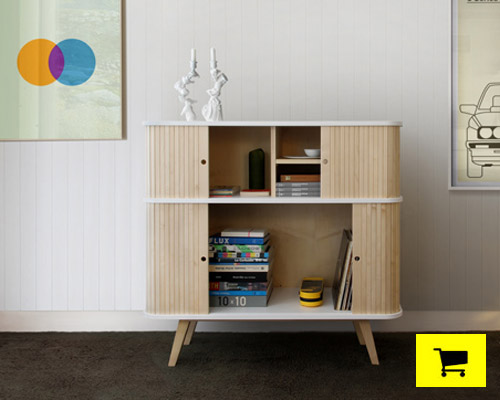 retro roll-up wooden doors rotated for hk series cupboards by mo-ow