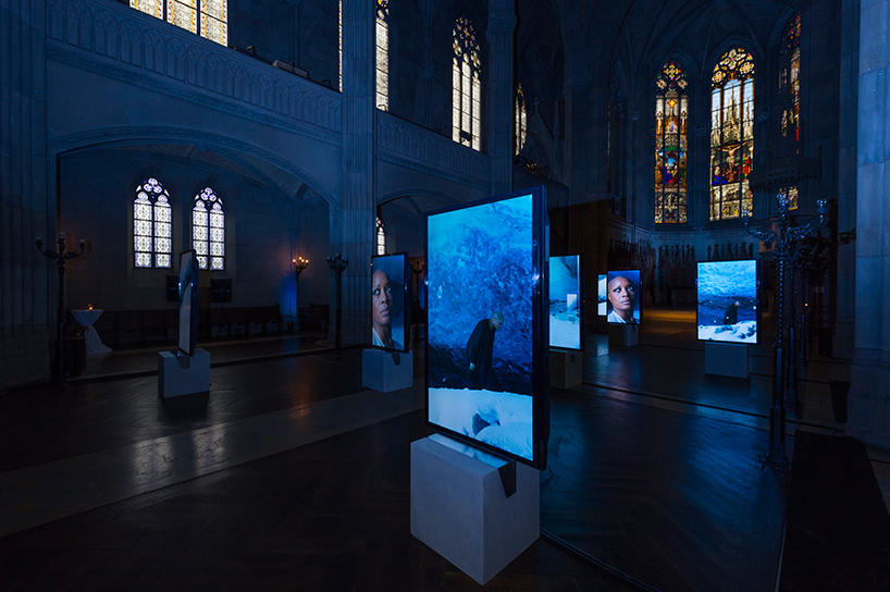 installation view, isaac julien, stones against diamonds, 2015 photo by harold cunningham