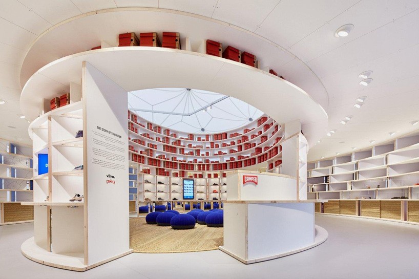 francis kere camper pop-up shoe store vitra campus buckminster fuller dome designboom