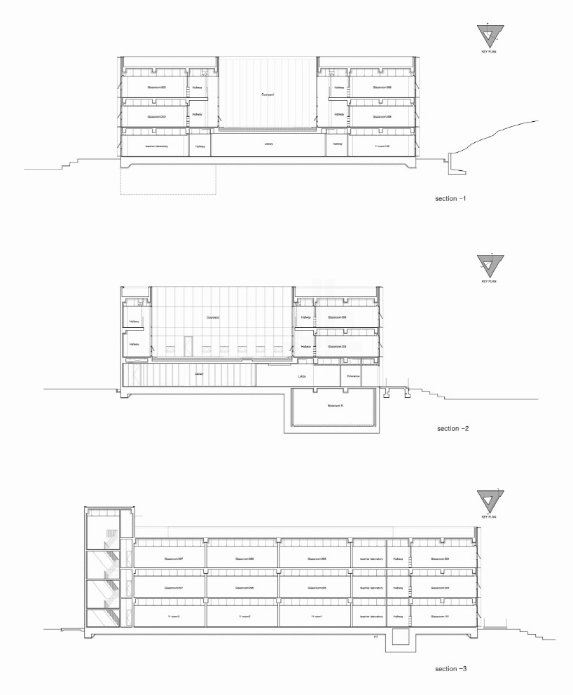 DH triangle school korea nameless architecture designboom