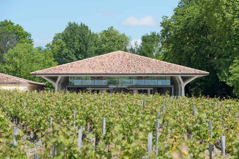 norman foster partners new winery chateau margaux nouveau chai vineyard designboom