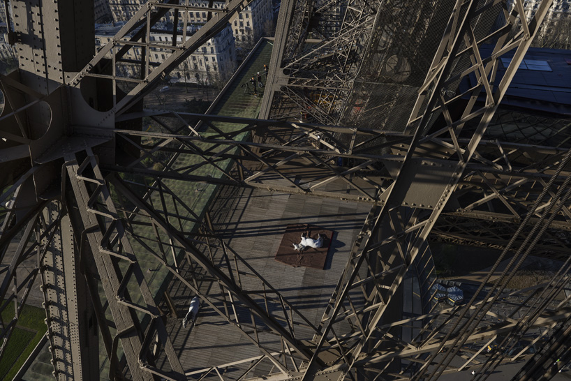 yee-haw: paola pivi brings four horses to the eiffel tower