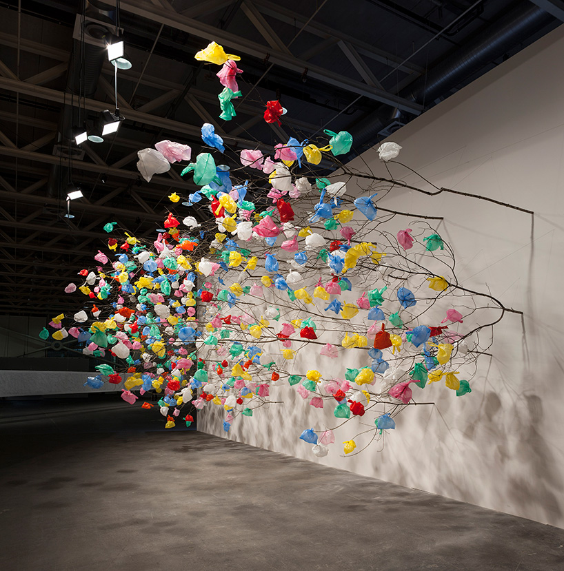 pascale marthine tayou grows plastic tree at art basel 2015