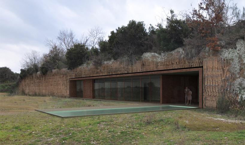 house in the rock romano adolini civita italy designboom