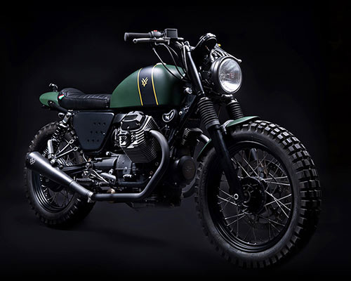 venier customs transforms moto guzzi V7 into tractor 03 scrambler