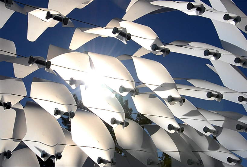 neon shiver house weather responsive kinetic shingles