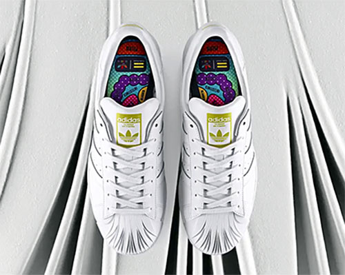 pharrell invites zaha hadid to collaborate on adidas original supershell artwork collection