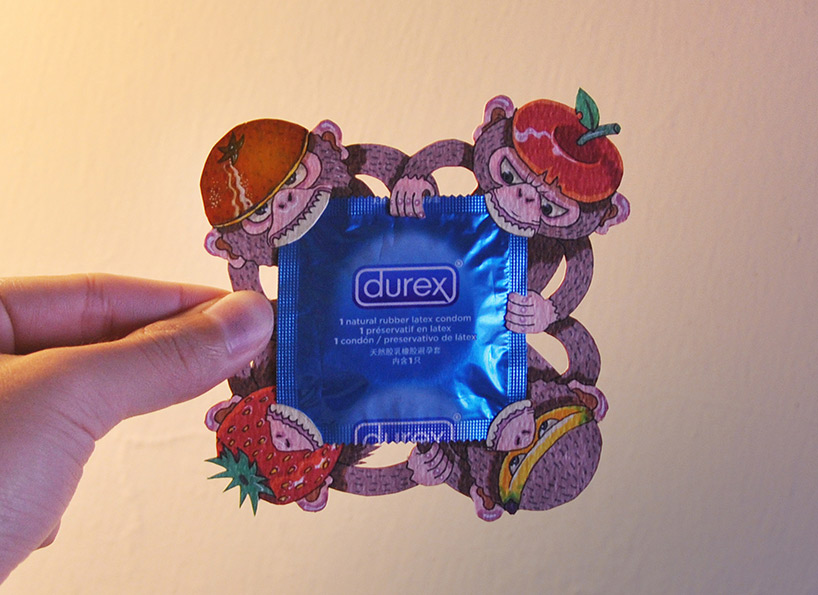 illustrated condom packaging cloakwork designboom illustrated condom packaging cloakwork designboom