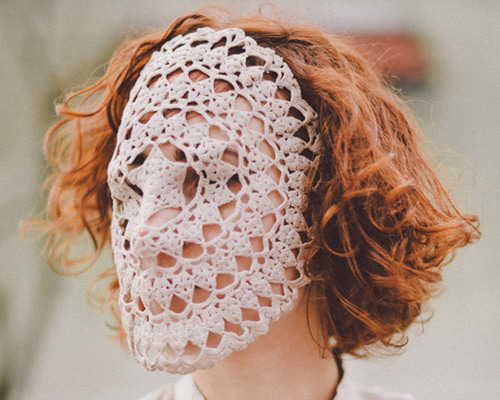 francesca lombardi and giacomo favilla present doily masks portraits