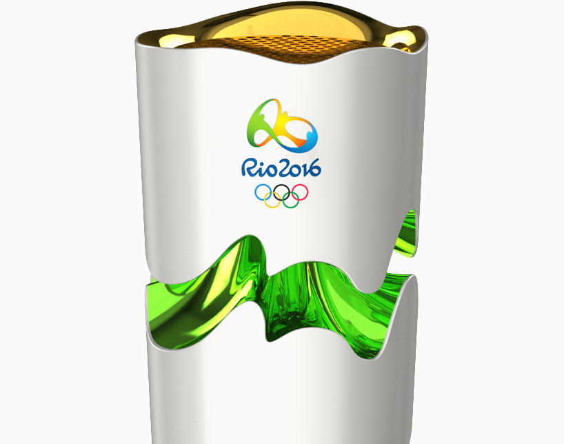 olympic torch rio 2016 brazil chelles and hayashi designboom
