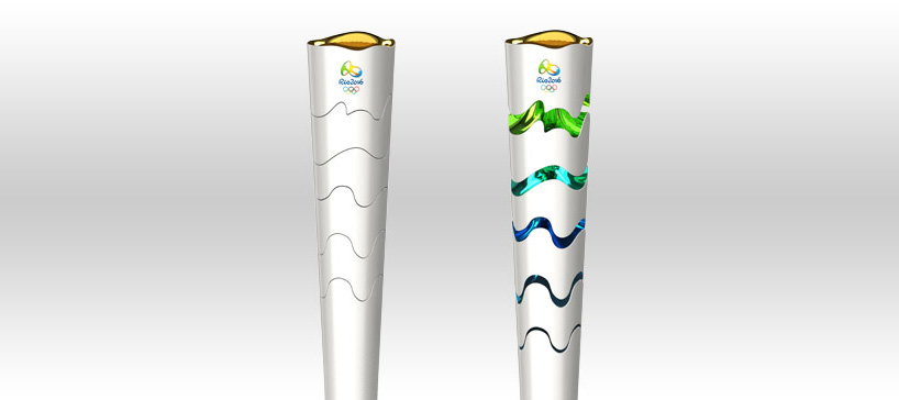 olympic torch rio 2016 brazil chelles and hayashi designboom