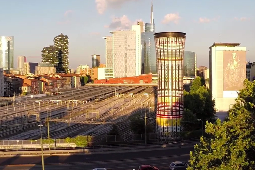 torre arcobaleno rainbow tower milan expo 2015 designboom