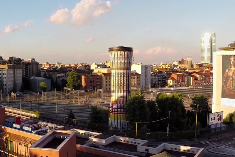 torre arcobaleno rainbow tower milan expo 2015 designboom